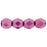 Czech Firepolish 6mm Halo Ethereal - Madder Rose (25pcs)