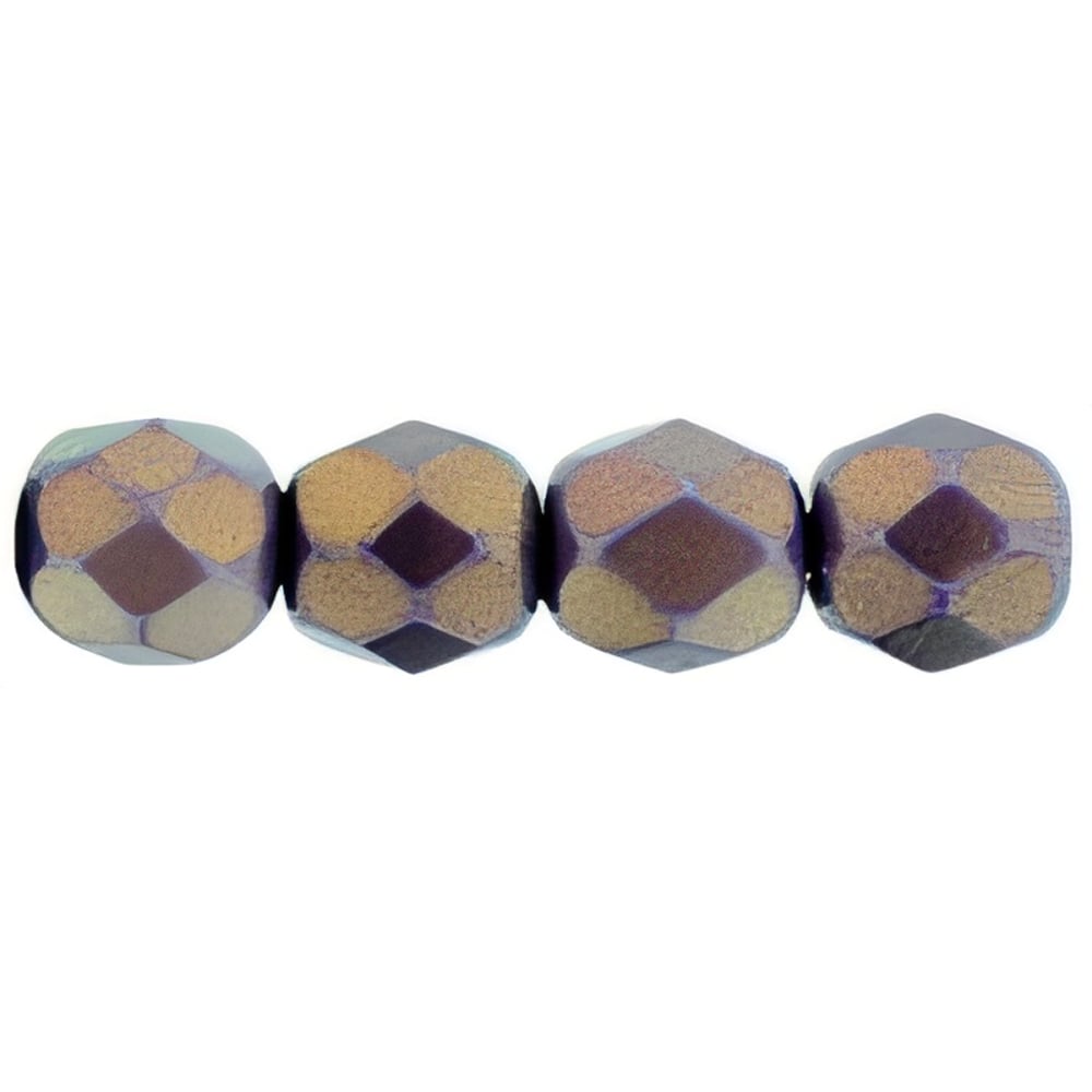 Czech Firepolish 6mm Halo Ethereal - Regal (25pcs)