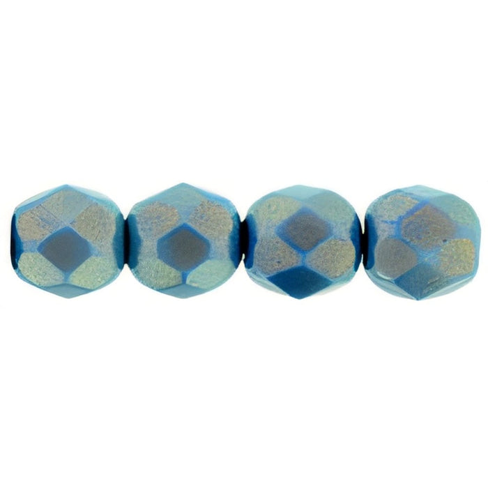 Czech Firepolish 6mm Halo Ethereal - Azurite (25pcs)