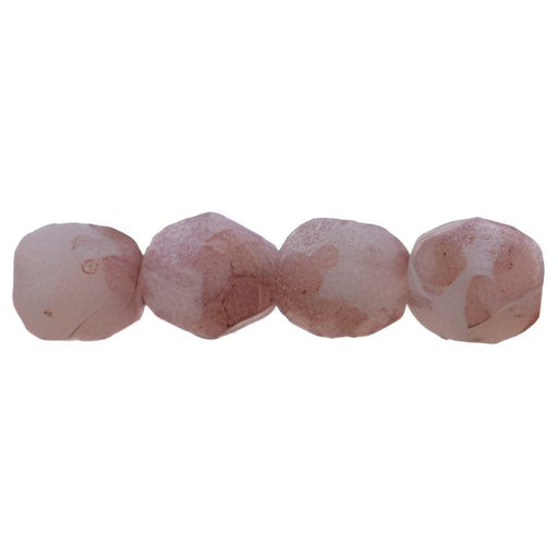 Czech Fire-Polish 6mm Marbled Pink - Stone Picasso (25pcs)