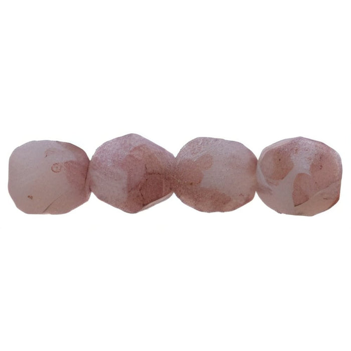 Czech Fire-Polish 6mm Marbled Pink - Stone Picasso (25pcs)