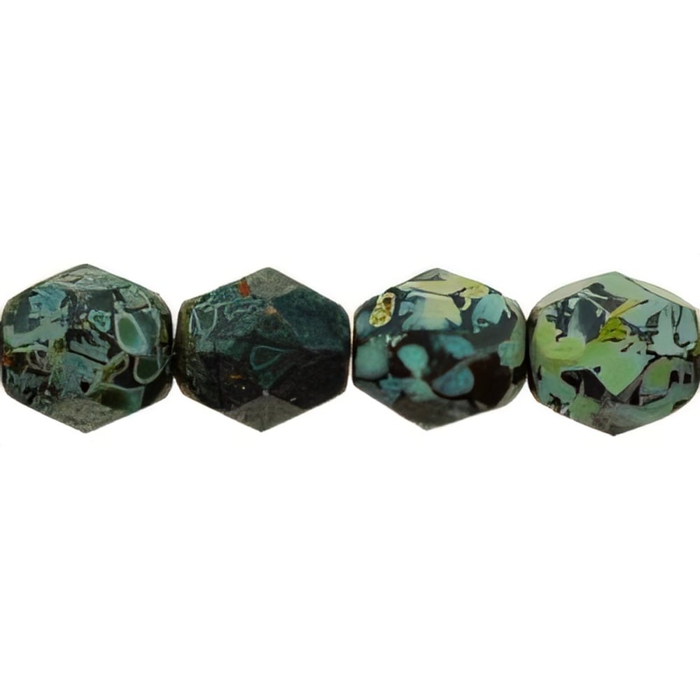 Czech Fire-Polish 6mm Matte - Jet - Picasso (25pcs)
