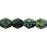 Czech Fire-Polish 6mm Matte - Jet - Picasso (25pcs)
