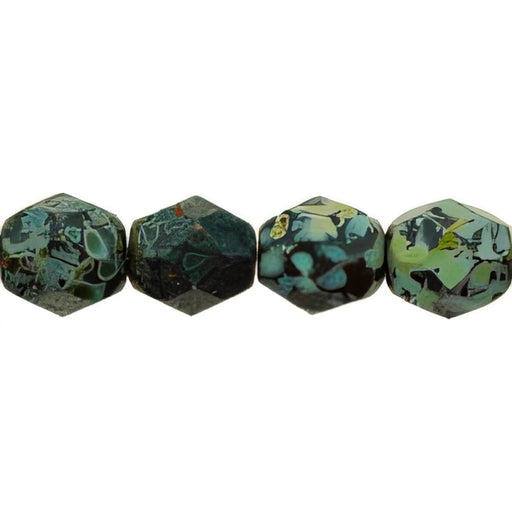Czech Fire-Polish 6mm Matte - Jet - Picasso (25pcs)