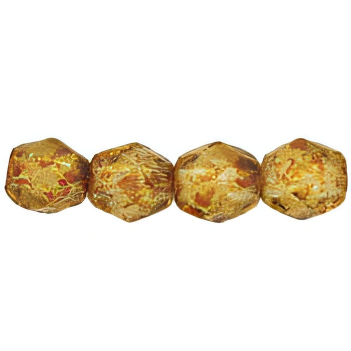 Czech Fire-Polish 6mm Crystal - Stone Picasso (25pcs)