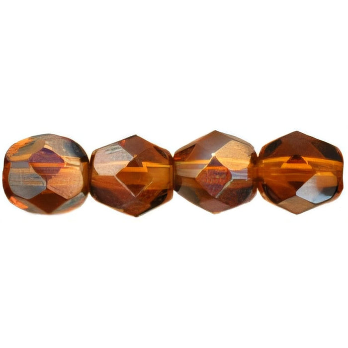 Czech Fire-Polish 6mm Dk Topaz - Celsian (25pcs)