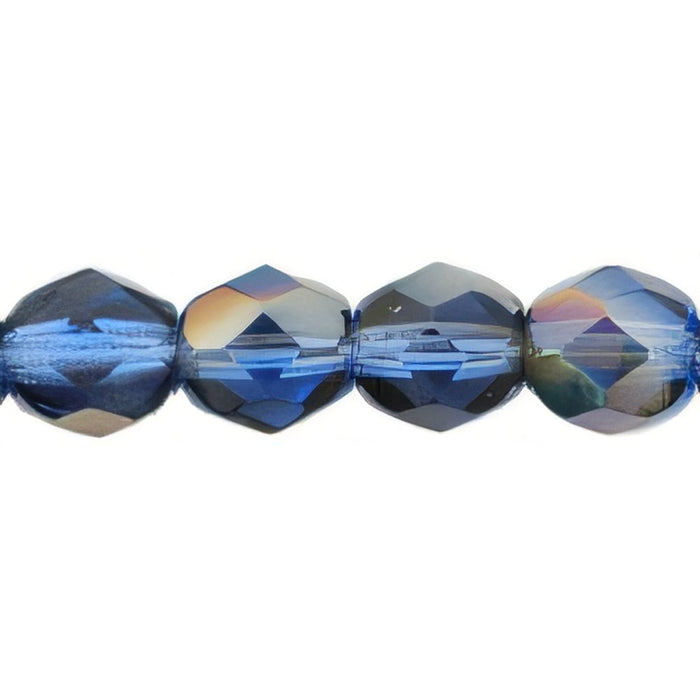 Czech Fire-Polish 6mm Sapphire - Celsian (25pcs)