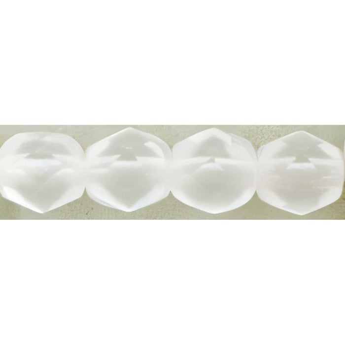 Czech Firepolish 6mm Matte - Crystal (25pcs)