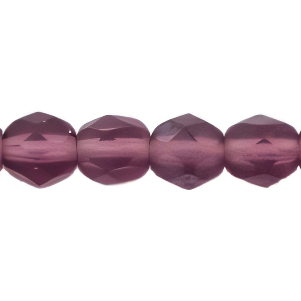 Czech Firepolish 6mm Matte - Amethyst (25pcs)