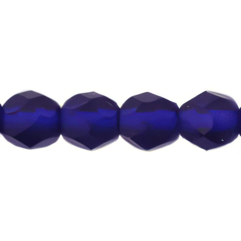 Czech Firepolish 6mm Matte - Cobalt (25pcs)