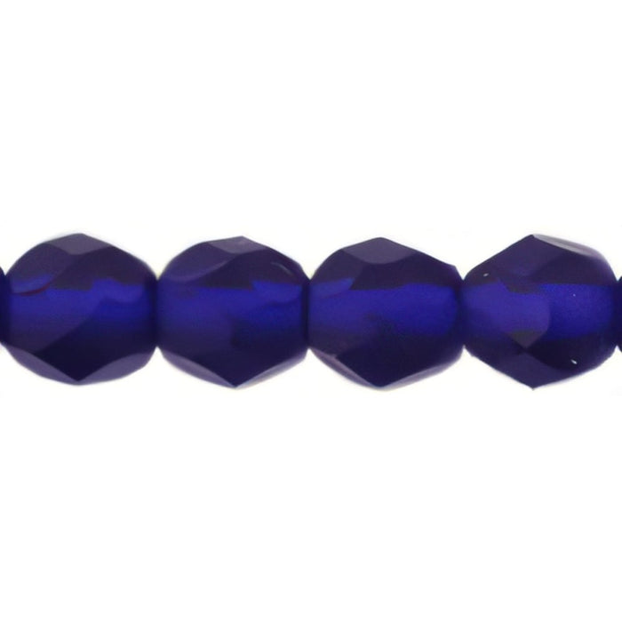 Czech Firepolish 6mm Matte - Cobalt (25pcs)