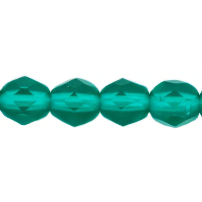 Czech Firepolish 6mm Matte - Emerald (25pcs)
