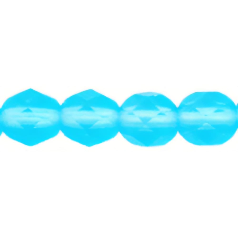 Czech Firepolish 6mm Matte - Aquamarine (25pcs)