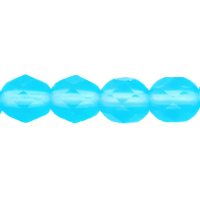 Czech Firepolish 6mm Matte - Aquamarine (25pcs)