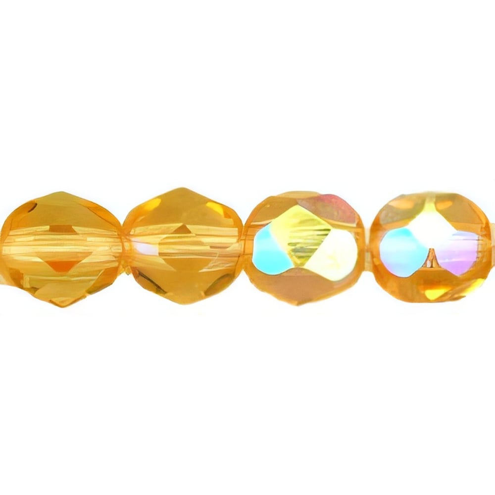 Czech Firepolish 6mm Lt Topaz AB (25pcs)