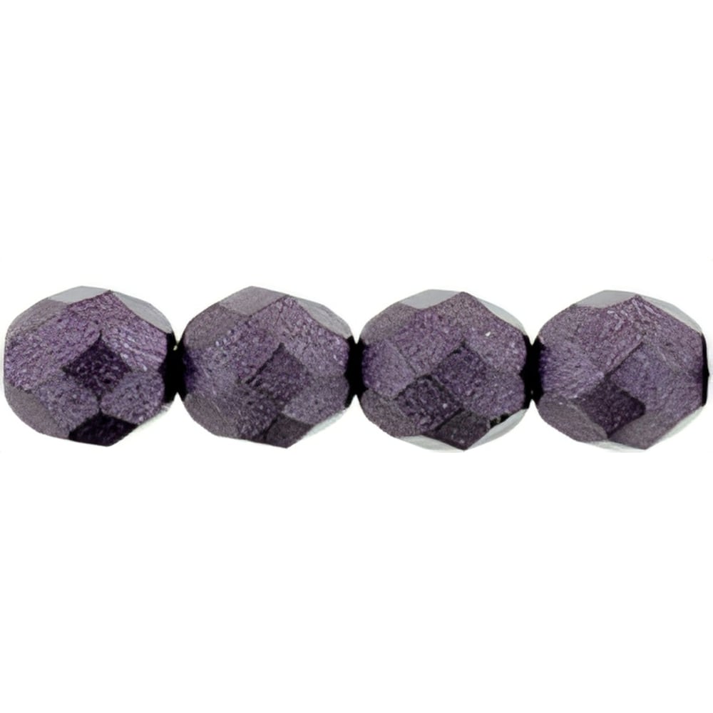 Czech Fire-Polish 8mm ColorTrends: Saturated Metallic Tawny Port (25pcs)