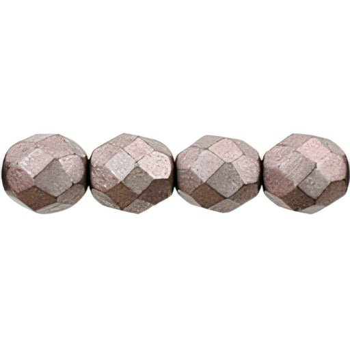 Czech Fire-Polish 8mm ColorTrends: Saturated Metallic Almost Mauve (25pcs)