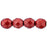 Czech Fire-Polish 8mm ColorTrends: Saturated Metallic Cherry Tomato (25pcs)