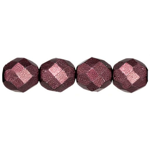 Czech Fire-Polish 8mm ColorTrends: Saturated Metallic Red Pear (25pcs)
