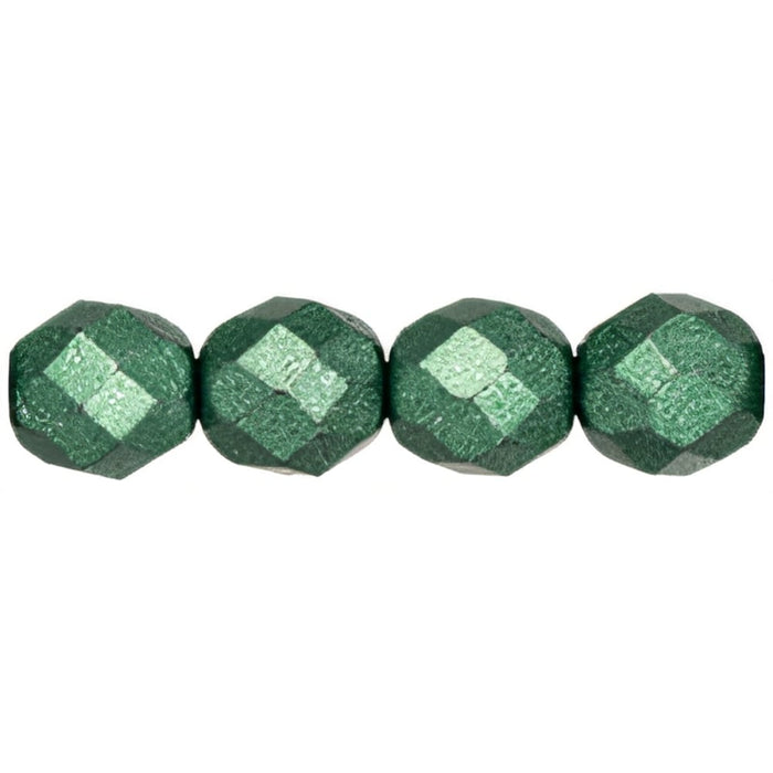 Czech Fire-Polish 8mm ColorTrends: Saturated Metallic Martini Olive (25pcs)