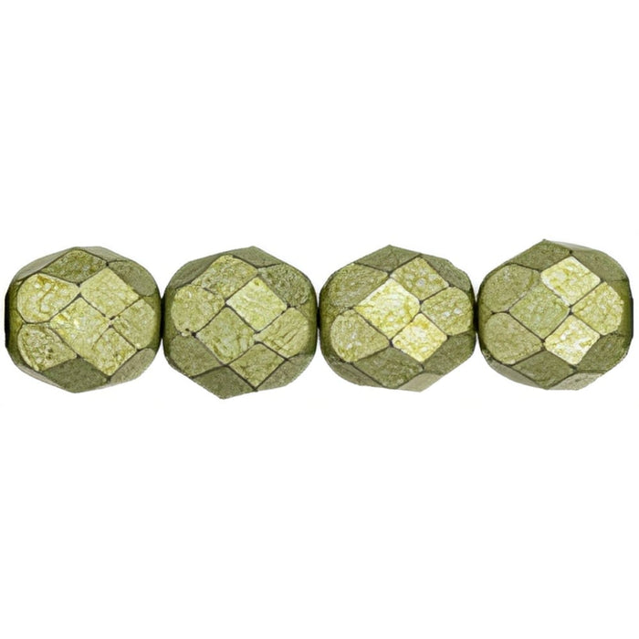 Czech Fire-Polish 8mm ColorTrends: Saturated Metallic Limelight (25pcs)