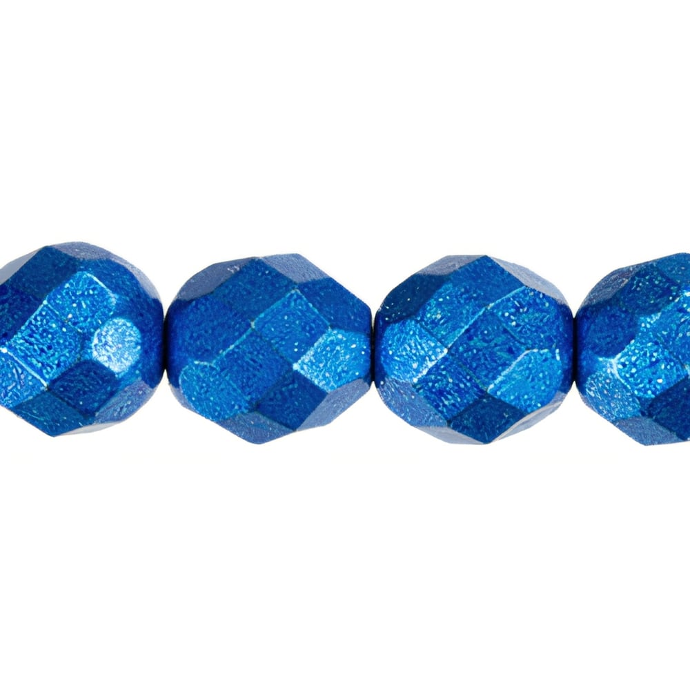 Czech Fire-Polish 8mm ColorTrends: Saturated Metallic Galaxy Blue (25pcs)