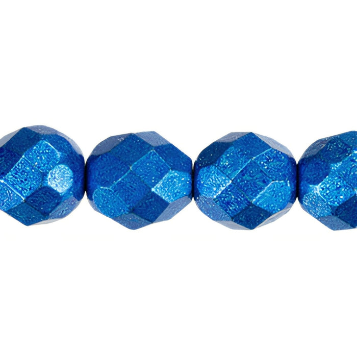 Czech Fire-Polish 8mm ColorTrends: Saturated Metallic Galaxy Blue (25pcs)