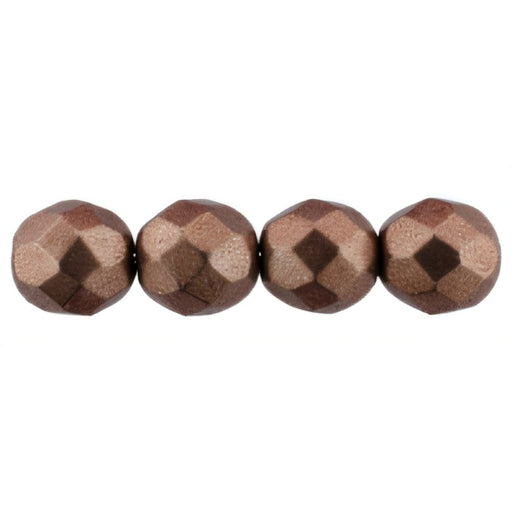 Czech Firepolish 8mm ColorTrends: Sueded Gold Ash Rose (25pcs)