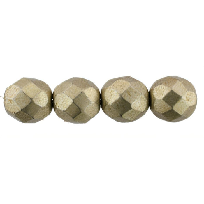 Czech Firepolish 8mm ColorTrends: Sueded Gold Cloud Dream (25pcs)