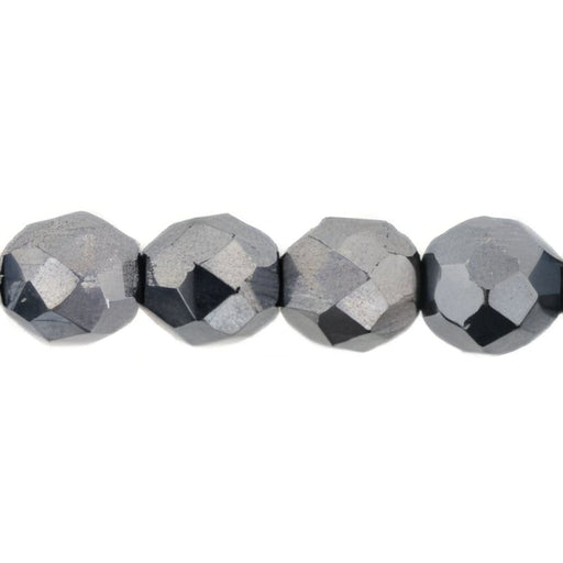 Czech Fire-Polish 8mm Hematite (25pcs)