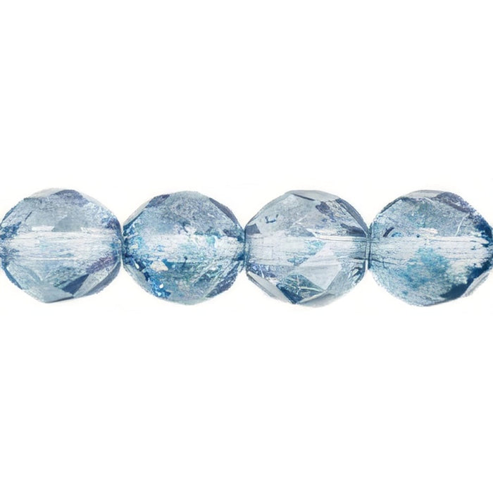 Czech Fire-Polish 8mm Luster - Transparent Blue (25pcs)