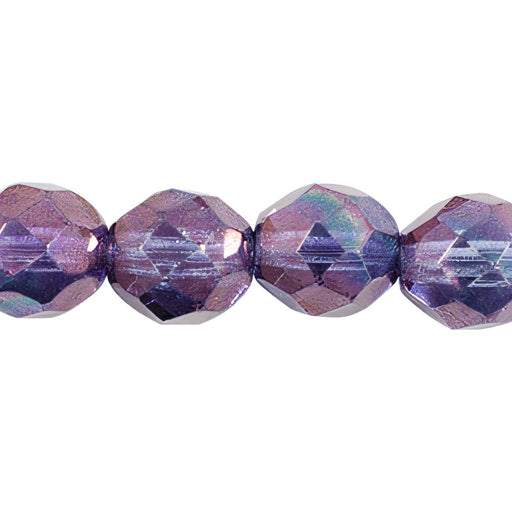 Czech Fire-Polish 8mm Luster - Transparent Denim Blue (25pcs)