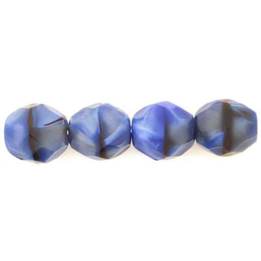 Czech Fire-Polish 8mm Blue w/Black Swirl (25pcs)