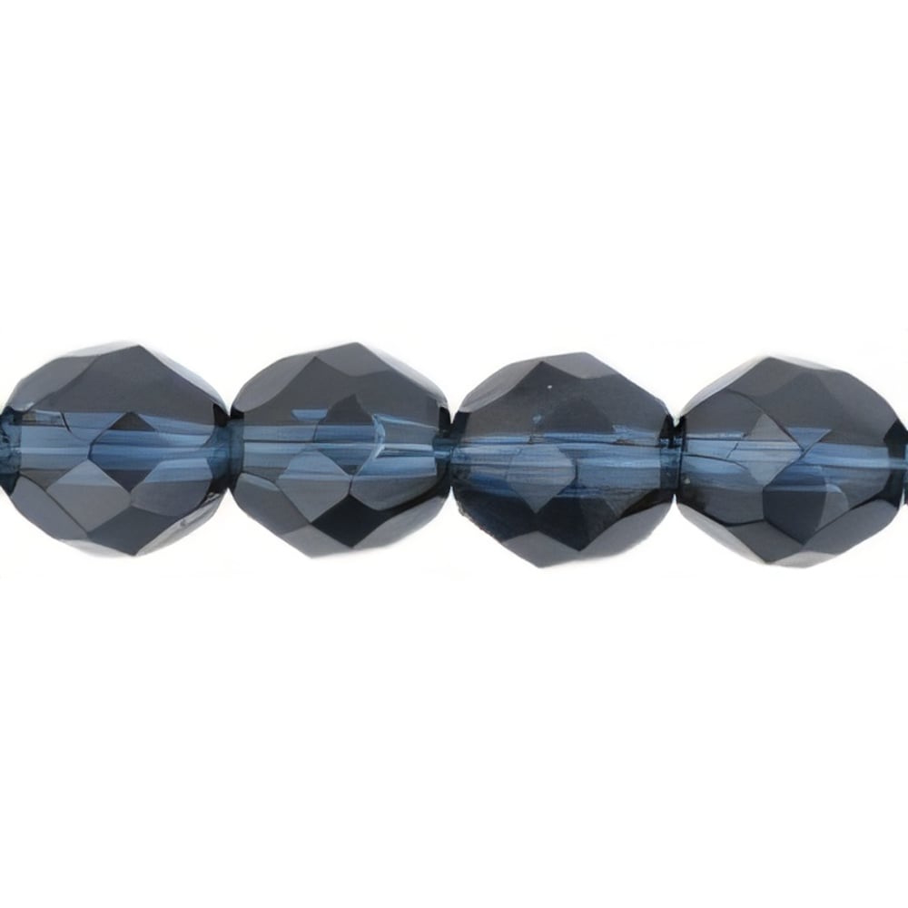 Czech Fire-Polish 8mm Montana Blue (25pcs)