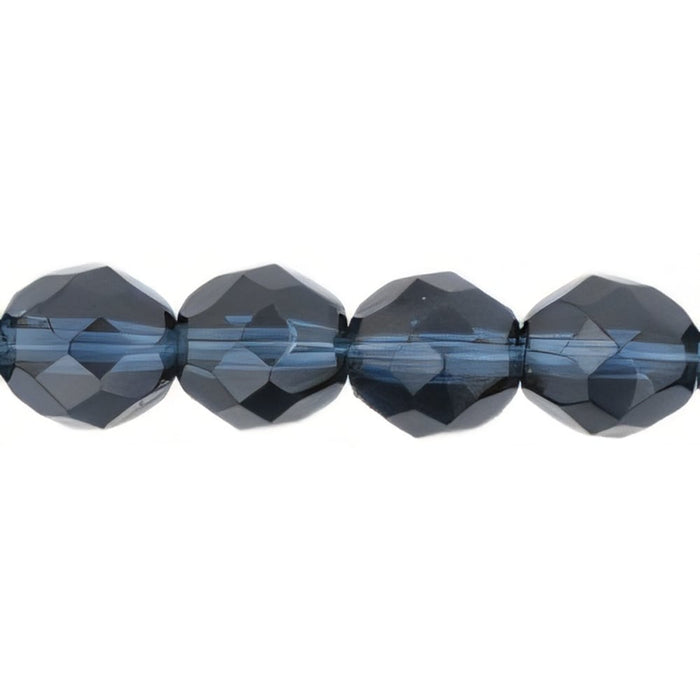 Czech Fire-Polish 8mm Montana Blue (25pcs)