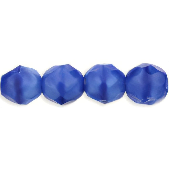 Czech Fire-Polish 8mm Dk Blue Coral (25pcs)