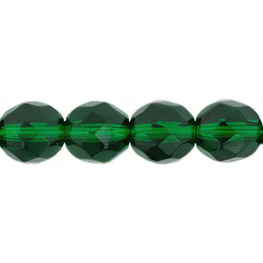 Czech Fire-Polish 8mm Green Emerald (25pcs)