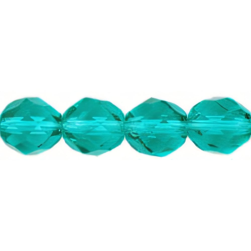 Czech Fire-Polish 8mm Lt Teal (25pcs)