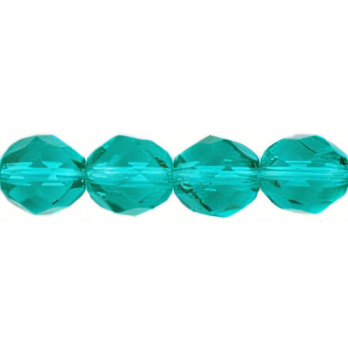 Czech Fire-Polish 8mm Lt Teal (25pcs)