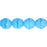 Czech Fire-Polish 8mm Lt Sky Blue Coral (25pcs)