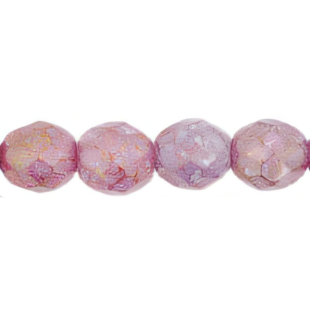 Czech Fire-Polish 8mm Luster - Stone Pink (25pcs)
