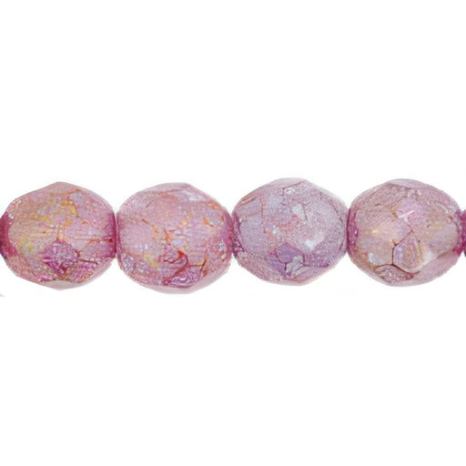 Czech Fire-Polish 8mm Luster - Stone Pink (25pcs)