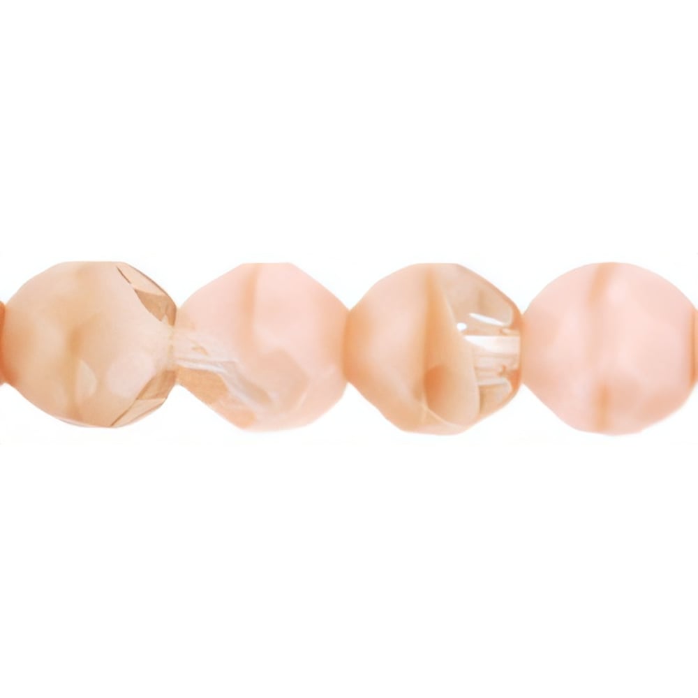 Czech Fire-Polish 8mm Crystal/Crème (25pcs)