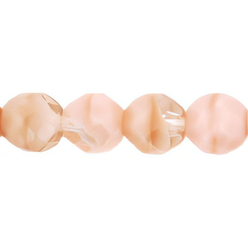 Czech Fire-Polish 8mm Crystal/Crème (25pcs)