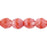 Czech Fire-Polish 8mm Coral Pink/Crystal (25pcs)