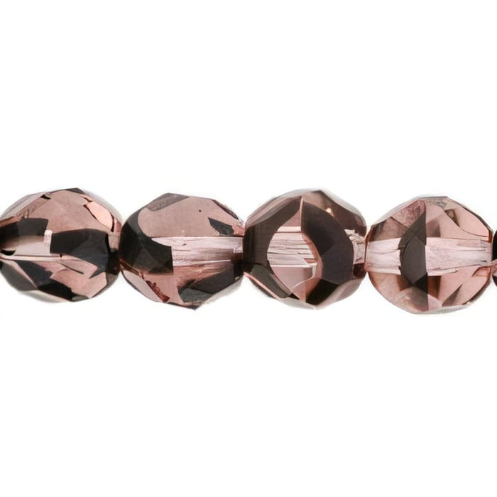 Czech Fire-Polish 8mm Rosaline Tortoise (25pcs)