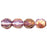 Czech Fire-Polish 8mm Luster - Amethyst/Crystal (25pcs)
