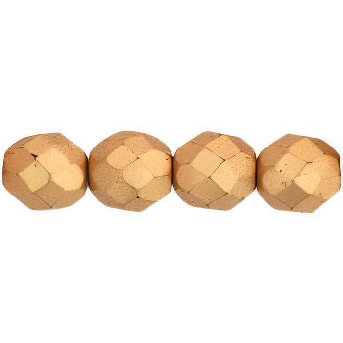 Czech Fire-Polish 8mm Matte - Metallic Flax (25pcs)