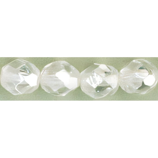 Czech Fire-Polish 8mm Luster - Crystal (25pcs)