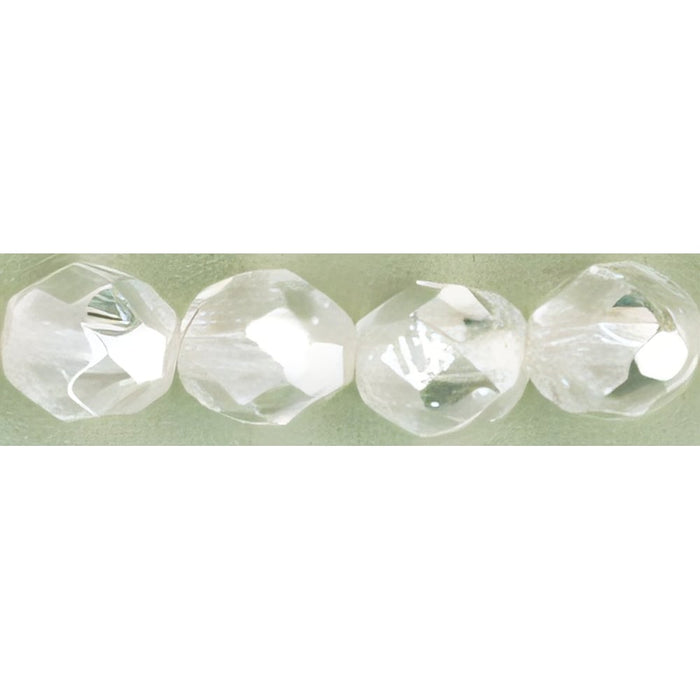 Czech Fire-Polish 8mm Luster - Crystal (25pcs)